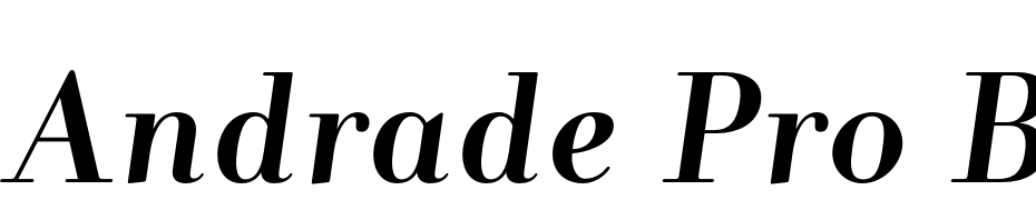Andrade Pro Bold Italic Font Download Free
